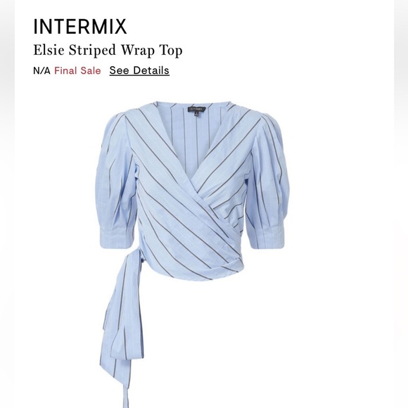 INTERMIX wrap blouse size large - Picture 1 of 9